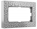 W0082406/ Рамка для двойной розетки Hammer (серебряный)