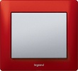 GL_Magic Red/Aluminium, Выключатель с рамкой Galea Life