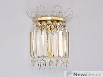 NEWPORT 10320 10323/A gold , Бра, Gold Clear crystal L25*H30*Sp12 cm G9 3*60W, М0064187