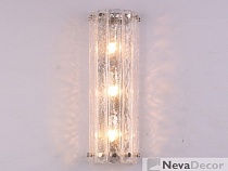 NEWPORT 10820 10823/A small , Бра, Nickel Clear crystal L12*H38*Sp8.5 cm G9 3*40W, М0064738