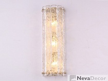 NEWPORT 10820 10823/A new , Бра, Matt brass Clear crystal L12*H38*Sp8,5 cm E14 3*60W, М0065140
