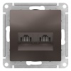 ATN000685, Atlas Design розетка двойная компьютерная rj45+rj45, кат.5e, механизм, мокко