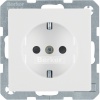 47236089, Штепсельная розетка SCHUKO цвет: полярная белизна, с эффектом бархата с защитой от детей, 