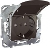 MGU5.037.12TAZD, UNICA TOP РОЗЕТКА с заземлением, со шторками, с крышкой,16А,250В,IP40, ГРАФИТ