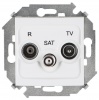 Розетка R-TV-SAT одиночная белого цвета S15