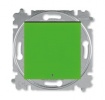 2CHH590146A6067, Выключатель одноклавишный с подсветкой ABB Levit зелёный / дымчатый чёрный, 3559H-A