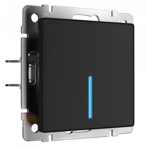 W4510108/ Сенсорный выключатель одноклавишный с подсветкой (черный)