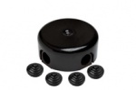 BIRONI ABS-пластик Черный Коробка распределительная BIRONI D110*35мм ( 4 кабельных ввода в комплекте