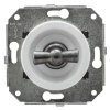 CL31WT.SL, Выключатель перекрестный для внутреннего монтажа  серии "состаренное серебро" , белый