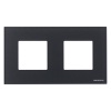 2CLA227200N3801, Рамка 2-постовая, 2-модульная, серия Zenit, стекло Графит, N2272 CF