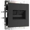 W1182208/ Розетка двойная Ethernet RJ-45 (черный матовый)