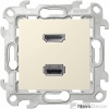 Розетка HDMI v1.4 + USB 2.0 для передачи данных цвета слоновая кость S24 Harmonie 