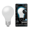 102202210-D, Лампа Gauss Filament А60 10W 860lm 4100К Е27 milky диммируемая LED 1/10/40