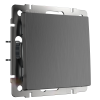 W1110004/ Выключатель одноклавишный (графит рифленый)