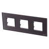 2CLA227300N3701, Рамка 3-постовая, 2-модульная, серия Zenit, стекло Кофейное, N2273 CC