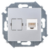 1591598-033, Розетка для передачи данных RJ45 Cat.5e UTP (Systimax) цвета алюминий S15