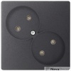 Розетка двойная без заземления 2x2Р 16A 250В~ цвета графит S24 Harmonie
