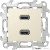 Розетка 2xUSB 2.0 для передачи данных цвета слоновая кость S24 Harmonie 