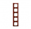 2CKA001725A1520, Рамка 5-постовая, Basic 55, foyer-red, 2515-97-507