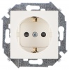 1591443-031, Розетка с заземлением и шторками Schuko 2Р+Е 16A 250В~ цвета слоновая кость S15