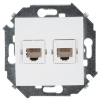 1591593-030, Розетка для передачи данных 2xRJ45 Cat.5e UTP (Systimax) белого цвета S15