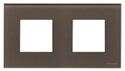 2CLA227200N3701, Рамка 2-постовая, 2-модульная, серия Zenit, стекло Кофейное, N2272 CC