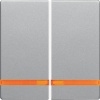 16276084, Клавиши с оранжевой линзой, Q.1/Q.3, цвет: алюминиевый, с эффектом бархата