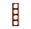 2CKA001725A1519, Рамка 4-постовая, Basic 55, foyer-red, 2514-97-507