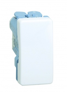 Однополюсный выключатель узкий 10AX 250В~ белого цвета S27