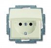 2CKA002111A0656, Розетка SCHUKO 16А 250В с защитными шторками, с крышкой, серия basic55, цвет chalet