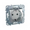 MGU5.037.30ZD, UNICA TOP РОЗЕТКА с заземлением, со шторками, 16 А, 250 В, АЛЮМИНИЙ