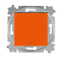 2CHH590646A6066, Переключатель одноклавишный с подсветкой ABB Levit ориентационная оранжевый / дымча