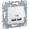 MGU5.418.18ZD, UNICA РОЗЕТКА USB, 2.1 А, БЕЛЫЙ