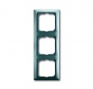 2CKA001725A1523, Рамка 3-постовая, Basic 55, bistro-blue, 2513-98-507