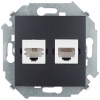Розетка комбинированная RJ11 + RJ45 Cat.5e UTP (Systimax) цвета графит S15