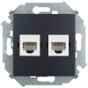 1591593-038, Розетка для передачи данных 2xRJ45 Cat.5e UTP (Systimax) цвета графит S15