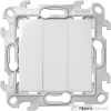 2450391-030, Трехклавишный выключатель 10AX 250В~ белого цвета S24 Harmonie