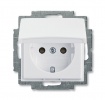 2CKA002111A0654, Розетка SCHUKO 16А 250В с защитными шторками, с крышкой, серия basic55, цвет альпий