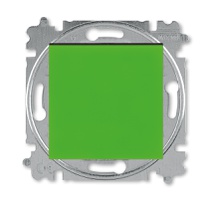 2CHH590145A6067, Выключатель одноклавишный ABB Levit зелёный / дымчатый чёрный, 3559H-A01445 67W