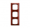 2CKA001725A1518, Рамка 3-постовая, Basic 55, foyer-red, 2513-97-507