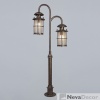 L'Arte Luce Battista столб 2-х головый 1,2м.,GBP/clear seedy glass w/painted tea color L70986.07