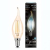 104801805, Лампа Gauss Filament Свеча на ветру 5W 420lm 4100К Е14 golden LED 1/10/50