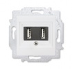 2CHH290040A6003, USB зарядка двойная ABB Levit белый, 5014H-A00040 03W