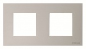 2CLA227200N1301, Рамка 2-постовая, серия Zenit, цвет серебристый, N2272 PL