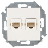 1591593-031, Розетка для передачи данных 2xRJ45 Cat.5e UTP (Systimax) цвета слоновая кость S15