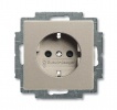 2CKA002013A5337, Розетка SCHUKO 16А 250В, c шторками, Basic 55, шампань, 20 EUCKS-93-50