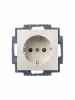 2CKA002013A5279, Розетка SCHUKO 16А 250В, c шторками, Basic 55, слоновая кость, 20 EUCKS-92-507