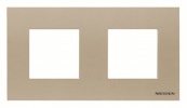 2CLA227210N1901, Рамка 2-постовая, (2+2)-модульная, базовая, серия Zenit, цвет шампань, N2272.1 CV