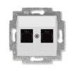 2CHH295118A6016, Розетка информационная ABB Levit двойная 2хRJ45 категория 5e серый, 5014H-A51018 16
