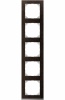 MTN4050-3671, Merten M-Pure Decor Рамка 5 Постов, Венге/Алюминий, Sm
